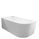 Wanna wolnostojąca narożna lewa AVOLA z pokrywką WHITE - 150 x 75 cm