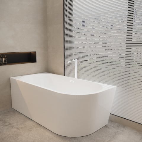 Wanna wolnostojąca narożna lewa AVOLA z pokrywką WHITE - 150 x 75 cm Wanna wolnostojąca narożna lewa AVOLA z pokrywką WHITE - 150 x 75 cm