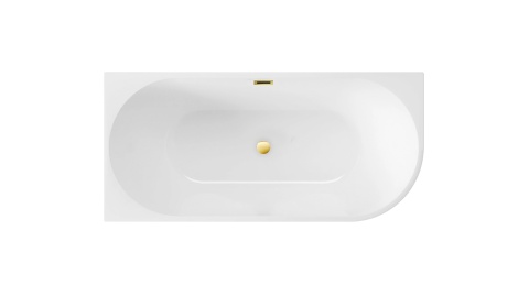 Wanna wolnostojąca narożna prawa AVOLA z pokrywką MIRROR GOLD - 150 x 75 cm Wanna wolnostojąca narożna prawa AVOLA z pokrywką MIRROR GOLD - 150 x 75 cm