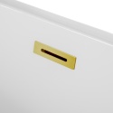 Wanna wolnostojąca narożna prawa AVOLA z pokrywką MIRROR GOLD - 150 x 75 cm