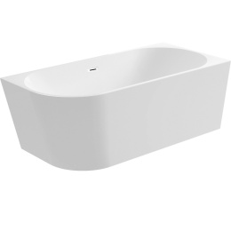 Wanna wolnostojąca narożna prawa AVOLA z pokrywką WHITE - 150 x 75 cm