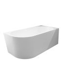 Wanna wolnostojąca narożna prawa AVOLA z pokrywką WHITE - 150 x 75 cm
