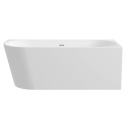 Wanna wolnostojąca narożna prawa AVOLA z pokrywką WHITE - 150 x 75 cm