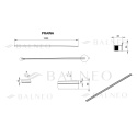 Listwa spadkowa podłogowa prawa 120 cm Gun Metal