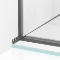 Listwa spadkowa przyścienna lewa 120 cm Gun Metal