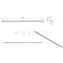 Listwa spadkowa przyścienna prawa 170 cm Gun Metal