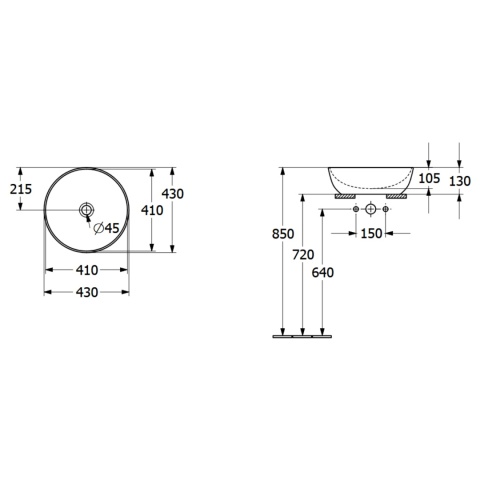 Umywalka nablatowa bez przelewu Villeroy&Boch ARTIS