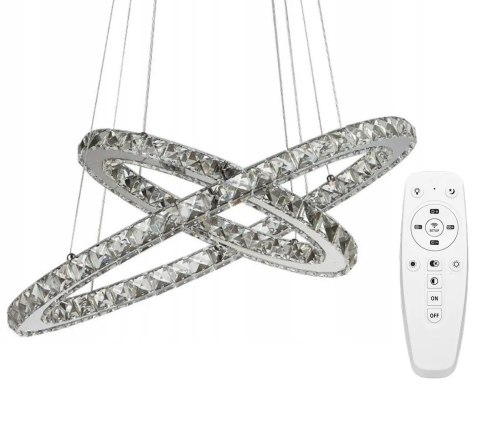 LAMPA KRYSZTAŁOWE RINGI Z PILOTEM APP418-CP LAMPA KRYSZTAŁOWE RINGI Z PILOTEM APP418-CP