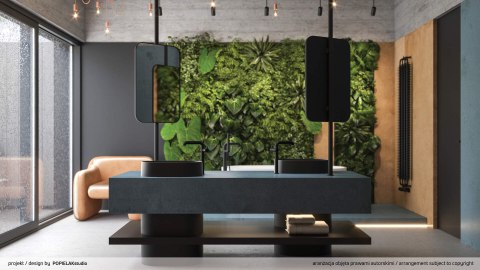 Lustro wiszące w ramie - prostokątne