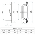 Anemostat wywiewny SMAY KK 125 czarny