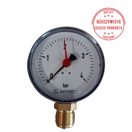 Manometr grzewczy Afriso RF 80 rad z podłączeniem dolnym