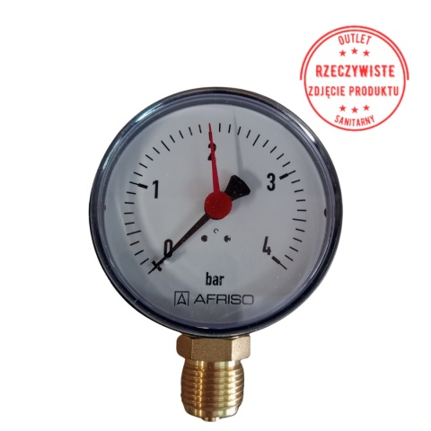 Manometr grzewczy Afriso RF 80 rad z podłączeniem dolnym Manometr grzewczy Afriso RF 80 rad z podłączeniem dolnym