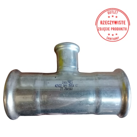 Trójnik redukcyjnyy inoxPRES Raccorderie Metalliche 42x22x42 Trójnik redukcyjnyy inoxPRES Raccorderie Metalliche 42x22x42