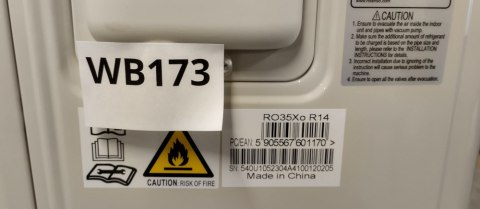 WB173 Klimatyzator ROTENSO REVIO RO35Xo R14 j.zew. WB173 Klimatyzator ROTENSO REVIO RO35Xo R14 j.zew.