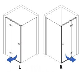 DRZWI PRYSZNICOWE ATLAS CHROM 120 P