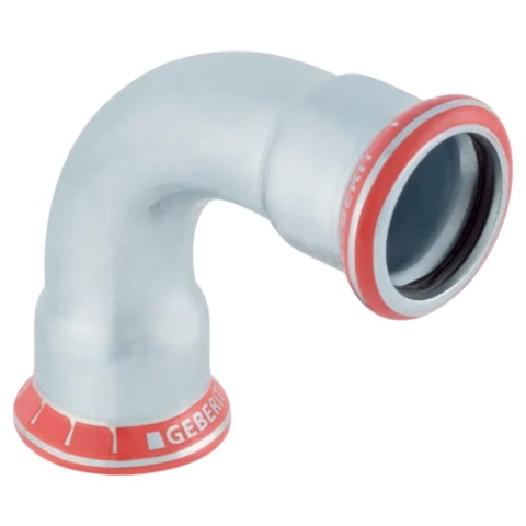 Kolano dwukielichowe Geberit Mapress C-Stahl d28 90°