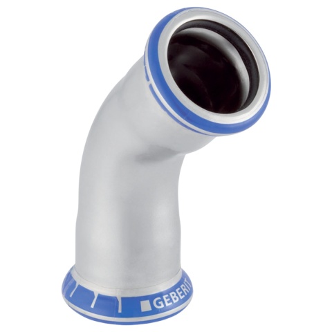 Kolano dwukielichowe Geberit Mapress Edelstahl d18 45°