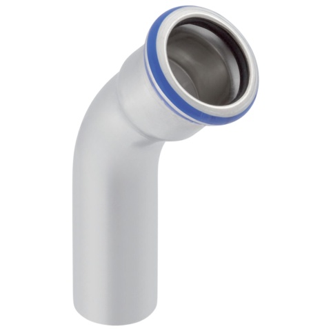 Kolano jednokielichowe Geberit Mapress Edelstahl d35 45°