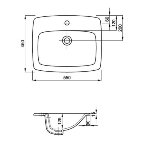 Umywalka wpuszczana w blat KOŁO NOVA PRO