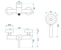 BATERIA PRYSZNICOWA JS-11804N ONTARIO NIKIEL SZCZO