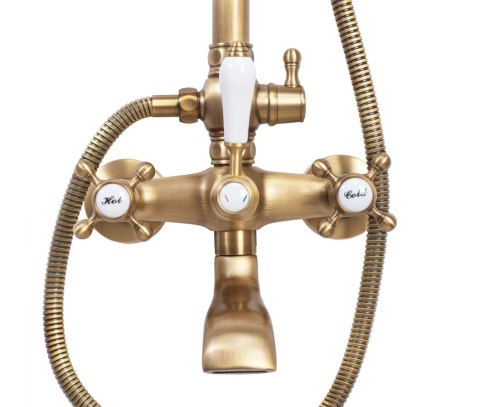 ZESTAW NATRYSKOWY BERGAMO BRĄZ ANTYCZNY