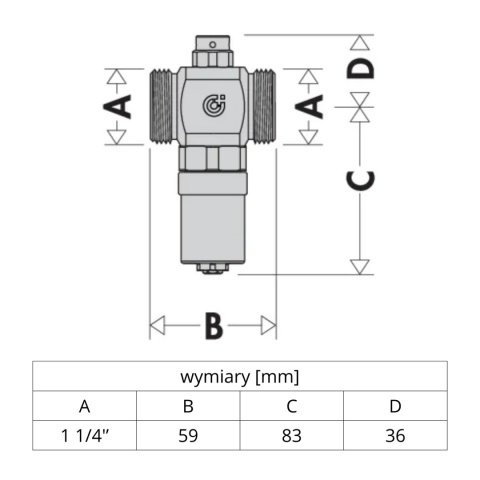 Zawór antyzamrożeniowy iStop CALEFFI 1 1/4''