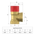 Zawór bezpieczeństwa Prescor 3/4''x1'' 3,0 bar FLAMCO