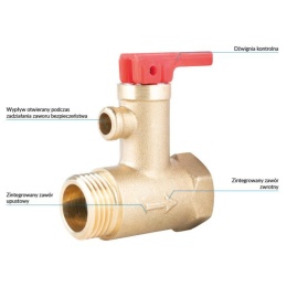 Zawór bezpieczeństwa do podgrzewacza C.W.U. AF8 3/4'' 6,7 bar AFRISO