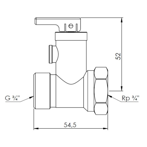 Zawór bezpieczeństwa do podgrzewacza C.W.U. AF8 3/4'' 6,7 bar AFRISO