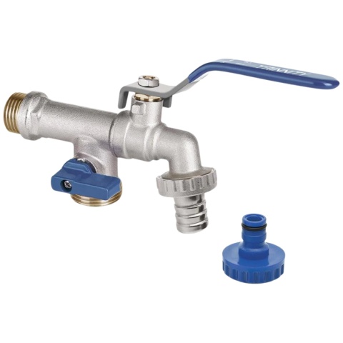 Zawór czerpalny ogrodowy z końcówką metalową i plastikową 1/2'' TRINNITY DUO