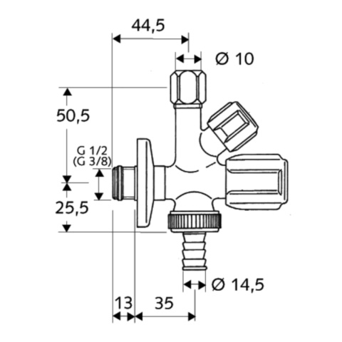 Zawór kombinowany kątowy SCHELL COMFORT 1/2'' (DN15)