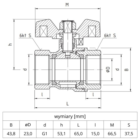 Zawór kulowy Perfekt System PHA-002 PN30 1'' (DN25) PERFEXIM