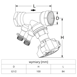 Zawór równoważący z króćcami pomiarowymi PN25 1/2'' (DN15) IMI STAD