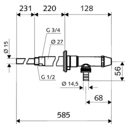 Zawór zewnętrzny mrozoodporny POLAR II SCHELL 1/2'' (DN15)