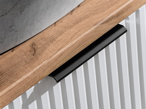 Szafka pod umywalkę 60cm biała ryflowana ADEL WHITE