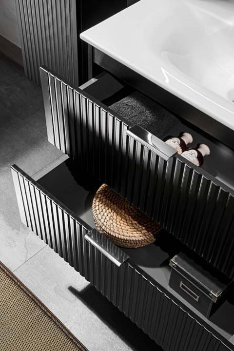 Szafka pod umywalkę 60cm 2 szuflady ADEL BLACK