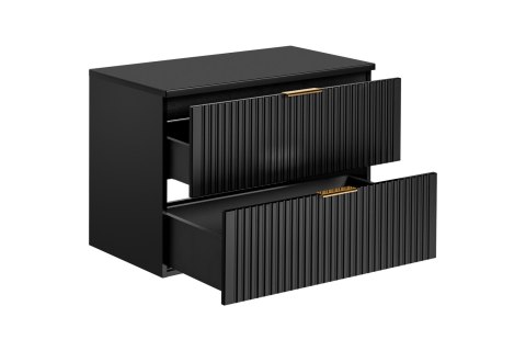 Szafka pod umywalkę 80cm 2 szuflady ADEL BLACK