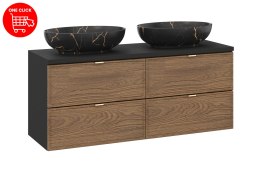 Zestaw meblowy 120cm z blatem i 2 umywalkami nablatowymi Mona