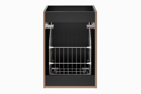 Szafka pod blat 40cm z koszem na pranie ADEL BLACK