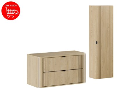 Zestaw meblowy 100cm z blatem i szafką wysoką