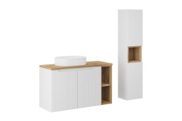Zestaw meblowy 100cm z blatem, umywalką nablatową Beyond i szafką wysoką
