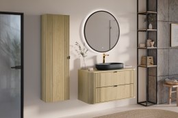 Zestaw meblowy 100cm z blatem, umywalką nablatową River i szafką wysoką