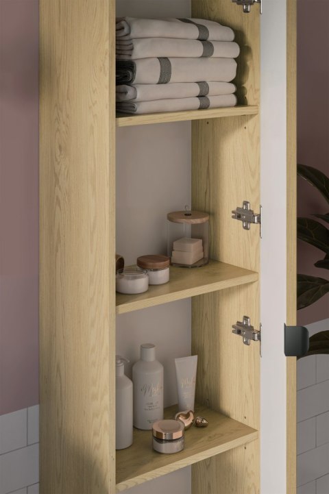 Zestaw meblowy 120cm z blatem, umywalką nablatową Beyond i szafką wysoką