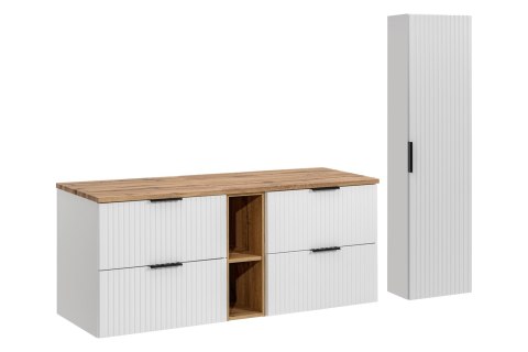 Zestaw meblowy 140cm z blatem i szafką wysoką