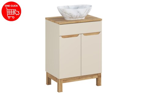 Zestaw meblowy 60cm z blatem i umywalką nablatową Pati