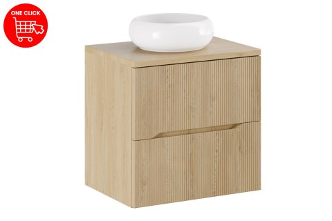 Zestaw meblowy 60cm z blatem i umywalką nablatową Wiki