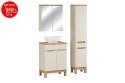 Zestaw meblowy 60cm z blatem, umywalką nablatową Lola, szafką wysoką i szafką z lustrem