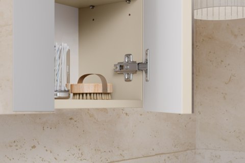 Zestaw meblowy 60cm z blatem, umywalką nablatową Pati, szafką wysoką i szafką z lustrem