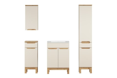 Zestaw meblowy 60cm z umywalką meblową Lava i szafką wysoką