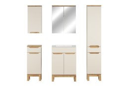 Zestaw meblowy 60cm z umywalką meblową Lava, szafką wysoką i szafką z lustrem